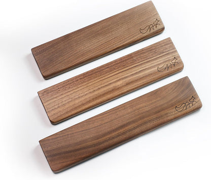 Wooden Keyboard Wrist Rest,11.8x3.1x0.7in Ergonomic Walnut Wood Palm Support for 60%,65%,70%,75%,80% Mechanical Keyboards for Comfortable Typing and Playing