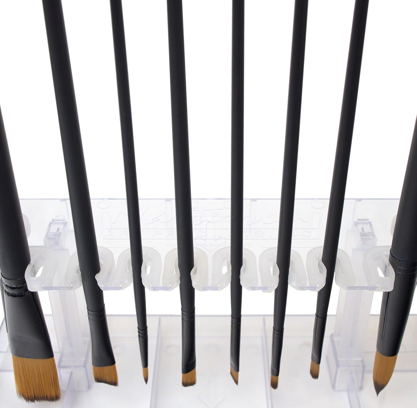 Masterson Sta-New Brush Holder, for Artist Paint Brush Drying, Storage, Organizing and Protection, Holds 10 Art Brushes Bristles Pointing Down, Fine Art, Studio, Classroom, Desktop, Made in USA