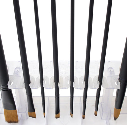 Masterson Sta-New Brush Holder, for Artist Paint Brush Drying, Storage, Organizing and Protection, Holds 10 Art Brushes Bristles Pointing Down, Fine Art, Studio, Classroom, Desktop, Made in USA