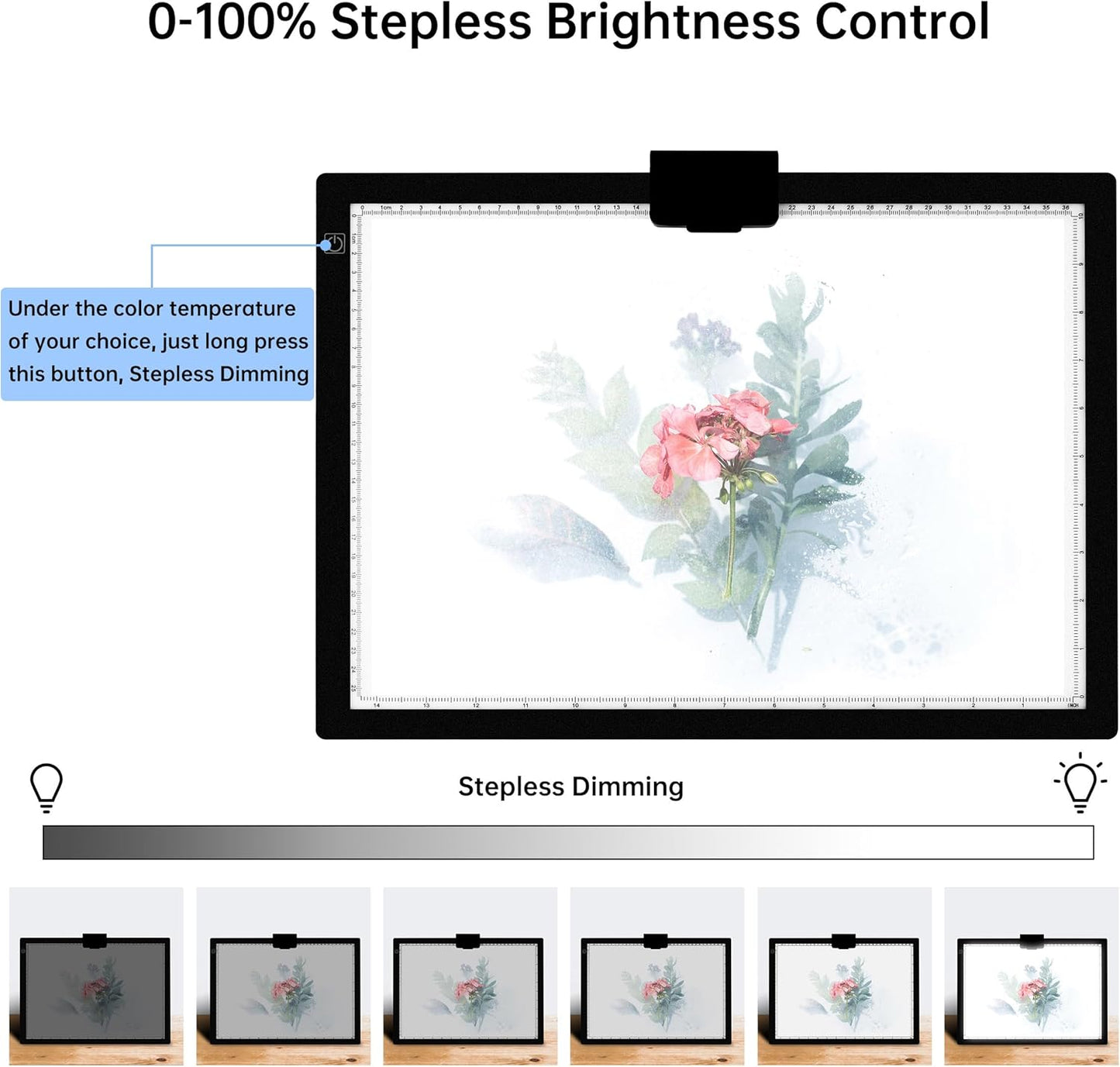 Mlife A3 Light Pad,Built in Battery Light Box,3 Colors Temperature,Stepless Brightness,Rechargeable LED Ultimate Light Board for Tracing, Diamond Art, Sketching
