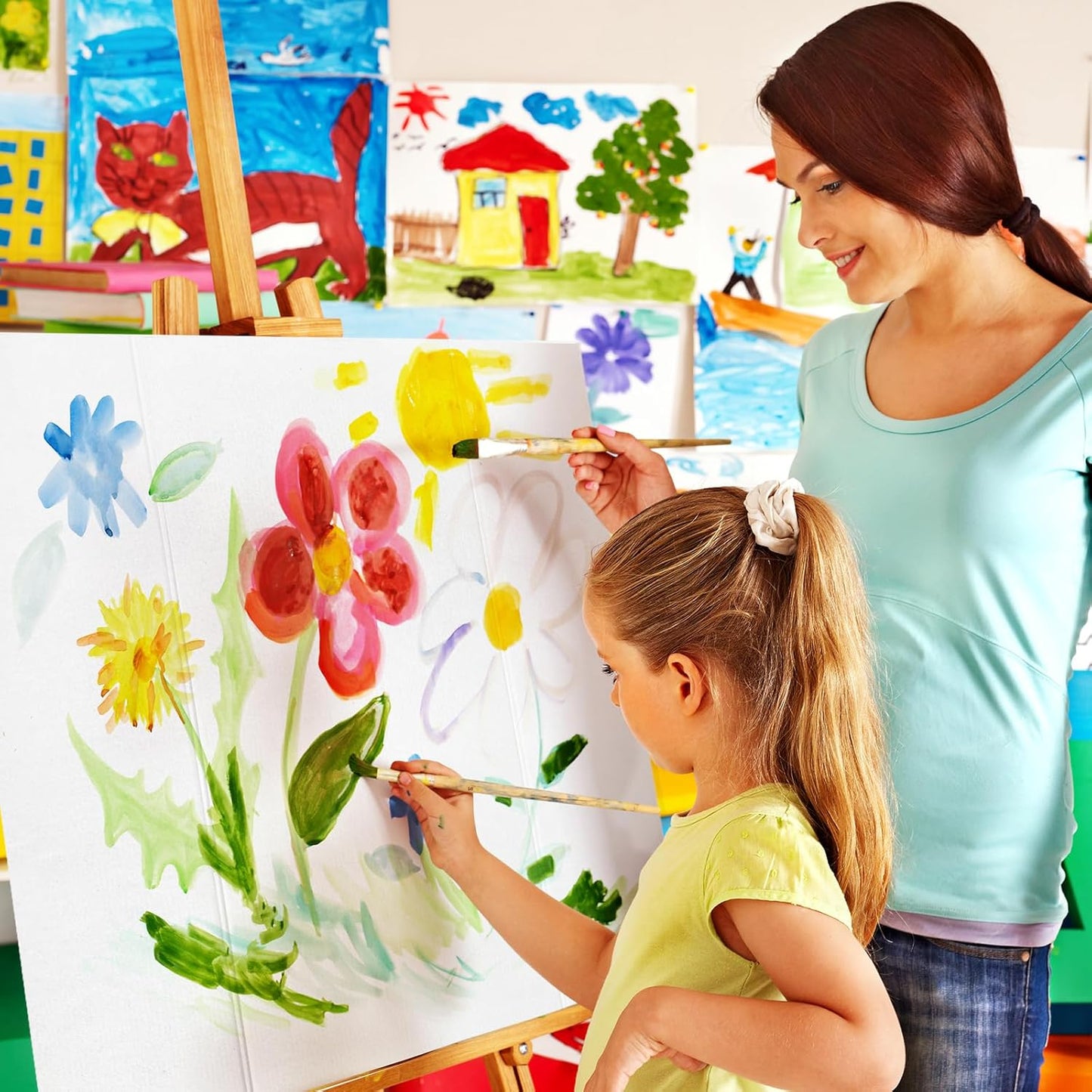 2 Pack Trifold Poster Board 36" x 24", White Corrugated Project Boards for Science Fairs, School Projects, Event Displays