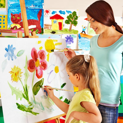 2 Pack Trifold Poster Board 36" x 24", White Corrugated Project Boards for Science Fairs, School Projects, Event Displays