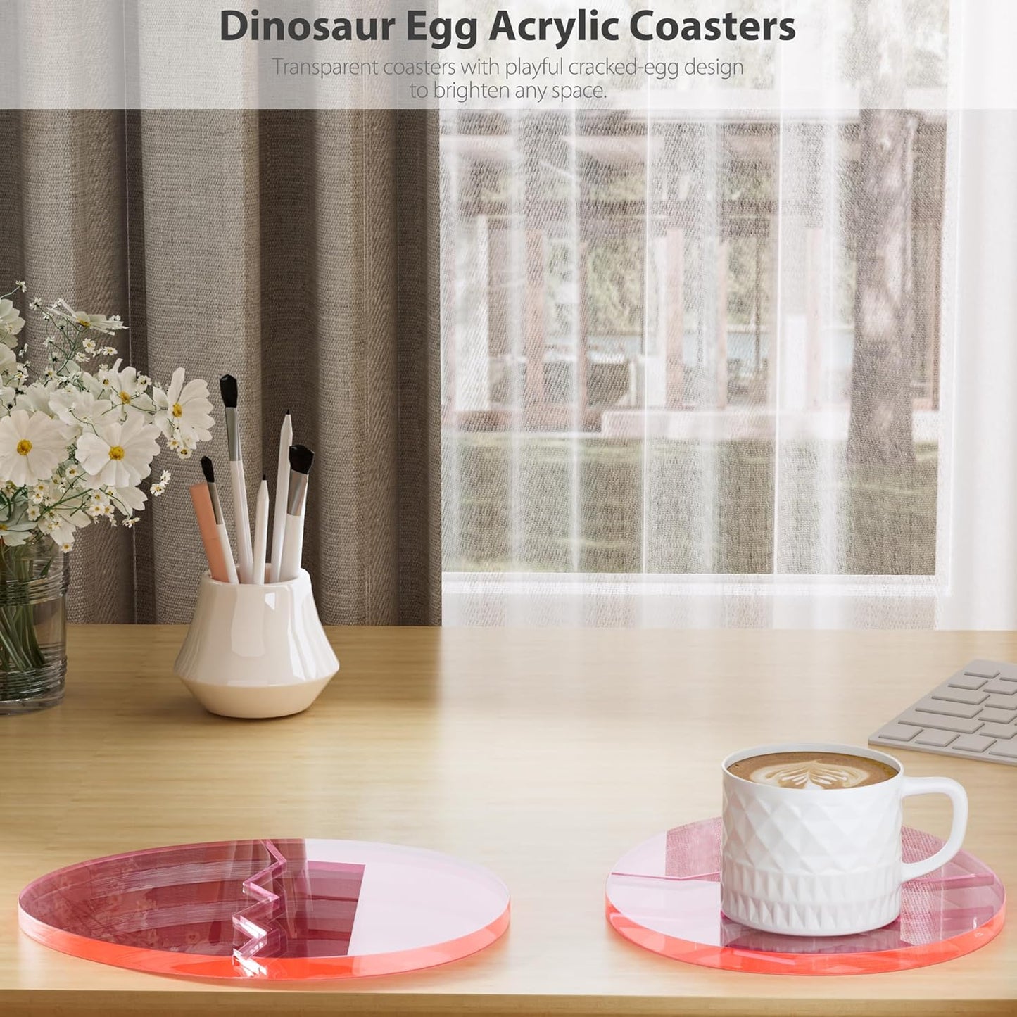 Acrylic Coaster Decorative Plates, Irregular Bar Drink Coaster, Clear Cloud Shape Coffee Cup Coaster, Perfect for Tabletop Protection and Accessories Display.(Gold)
