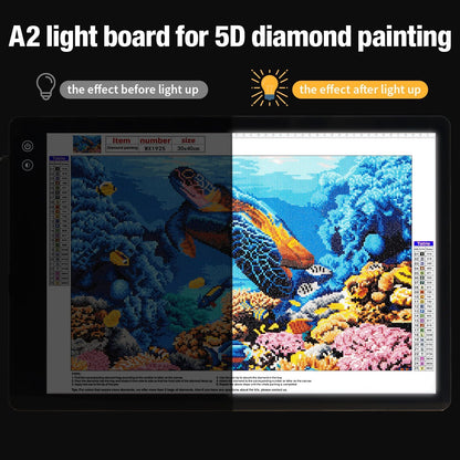 Rechargeable A4 Light Box with Padded Case,led Light pad with Built-in Stand & Clip,6 Levels of Brightness lightbox for tracing,Diamond Painting.Light Table for Artists,Drawing,Sketching,Animation