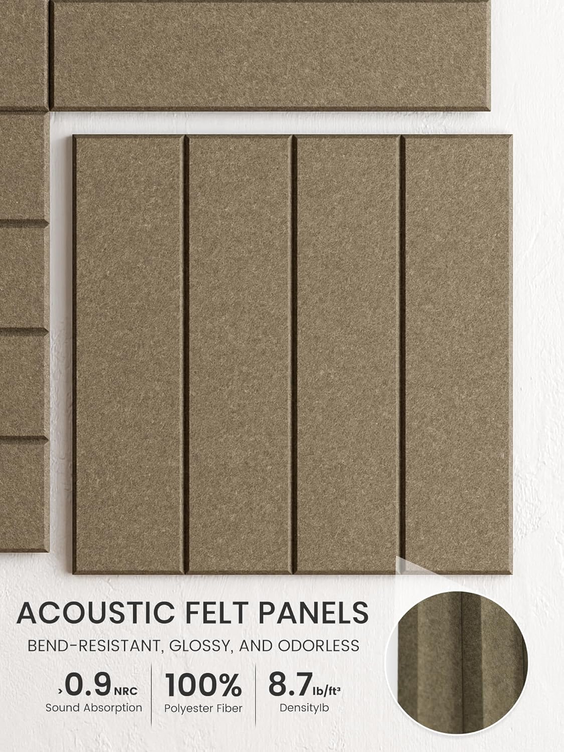 Bumusty Large Cork Board Alternative-48 x 36" Felt Bulletin Board Tiles, with 30 Pushpins, 70 Adhesive Tabs, Bold-Stripe 12-Pack, Cork Boards for Office Push Pin Board Felt Board-Carbon Blue