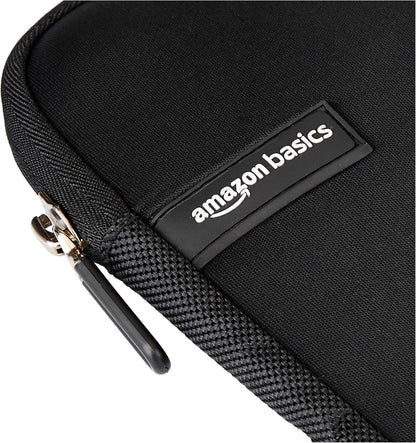 Amazon Basics 11.6 inch Laptop Sleeve, Protective Case with Zipper - Black