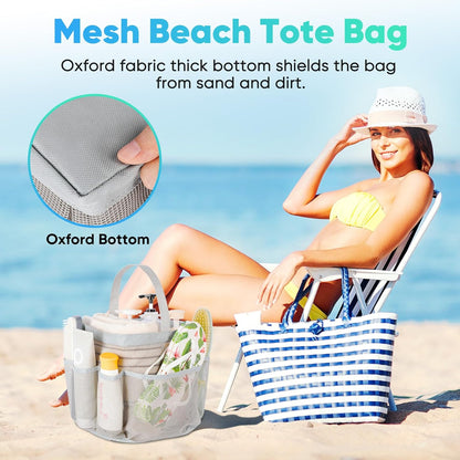 EUDELE Mesh Shower Caddy Portable for College Dorm Room Essentials, Shower Caddy Dorm with 8-Pocket Large Capacity for Beach, Swimming, Gym, Travel essentials