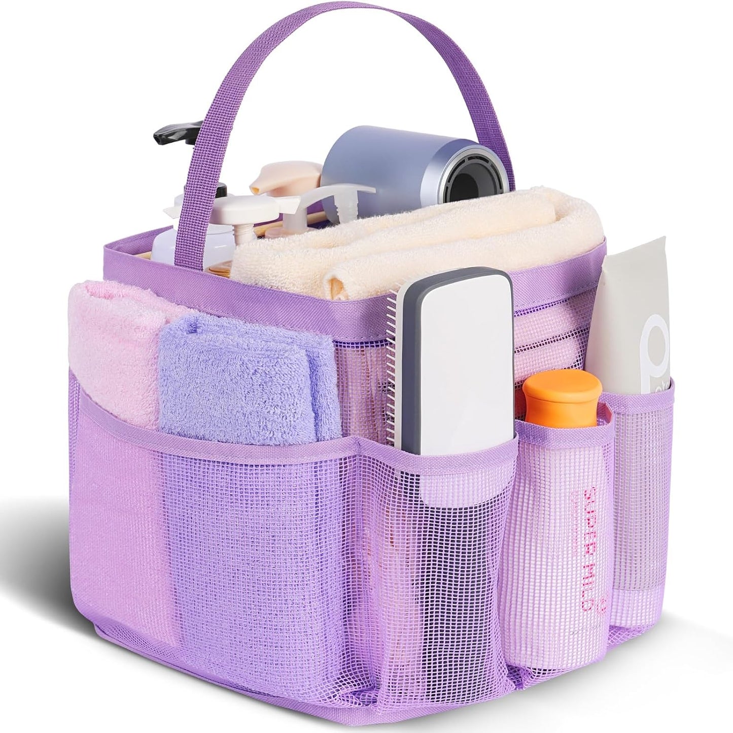 EUDELE Mesh Shower Caddy Portable for College Dorm Room Essentials, Shower Caddy Dorm with 8-Pocket Large Capacity for Beach, Swimming, Gym, Travel essentials