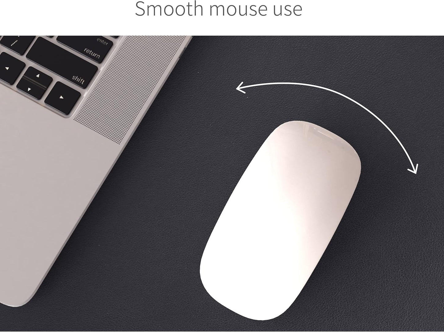 RENMTURE Dual-Sided Mouse Pad, Natural Cork & PU Leather Large Desk Pad for Office and Home Work, Desk Protector Non-Slip, Waterproof, Easy Clean (Olive Green, 32"x16")