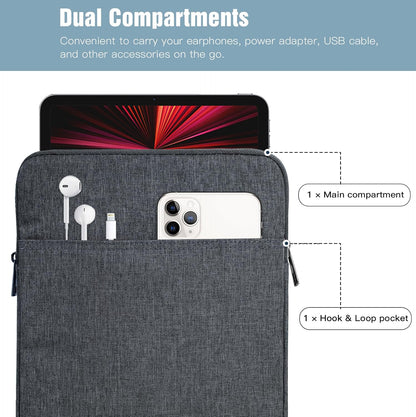 TiMOVO 9-11" Tablet Sleeve Bag for iPad 11-inch A16 2025, iPad 10.9"/10.2"| Air 11 Inch/5th/4th Gen. 10.9", Galaxy Tab A9+/A11Plus 11", Protective Bag Fit Smart Keyboard, Dusty Blue