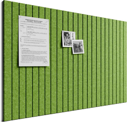 Bumusty Large Cork Board Alternative-48 x 36" Felt Bulletin Board Tiles, with 30 Pushpins, 70 Adhesive Tabs, Fine-Stripe 12-Pack, Cork Boards for Office Push Pin Board Felt Board-Oatmeal