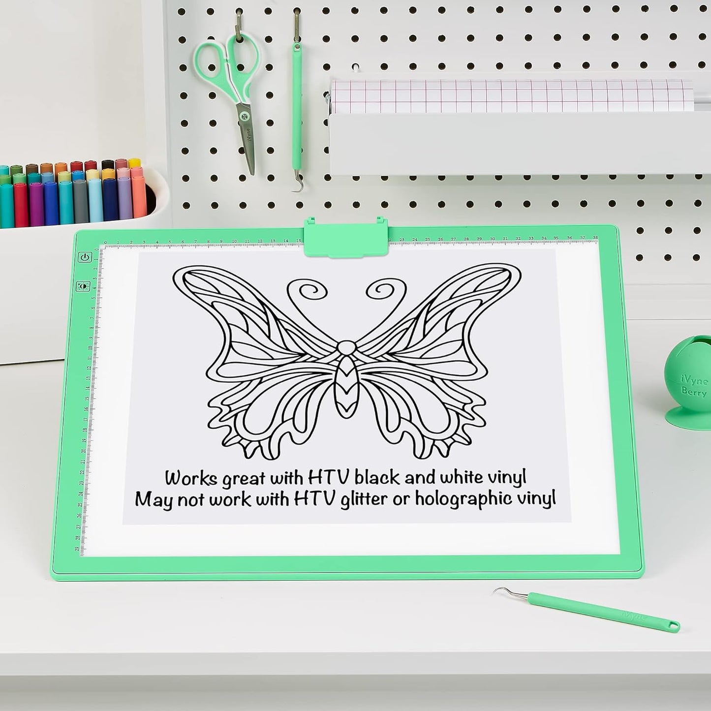 iVyne Rechargeable A3 Light Pad for Diamond Painting - LED Light Board for Weeding & Tracing - Diamond Art Light Pad - Ultra-Thin & Portable - Perfect for Artists & Crafters - Blue