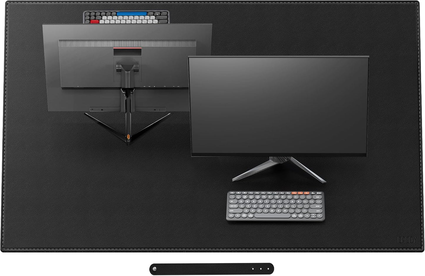 Cacoy 36" x 20" Leather Desk Mat for Home Office, Extra Large PU Leather Desk Pad Blotters, Waterproof Computer Keyboard Mat, Extended Gaming Mouse Pad, Desk Protector for Desktop and PC Laptop, Black