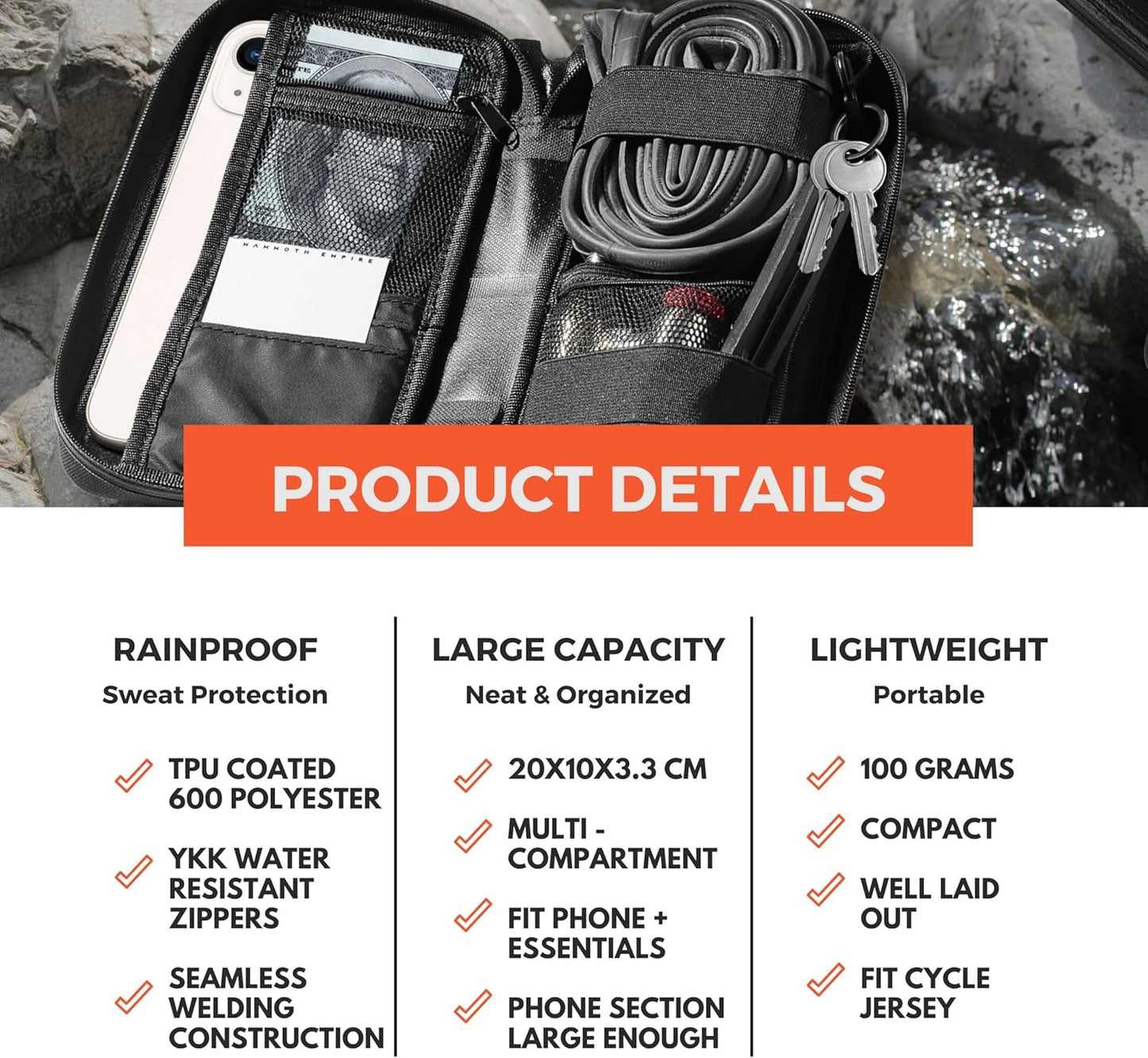 Cycling Wallet Multi-use Waterproof Phone Pouch Smart Phone Wallet Edc Pouch Tech Accessory Mountain Bike E bike Bicycle Accessories Electronics Tech Organizer Travel Case