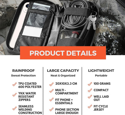 Cycling Wallet Multi-use Waterproof Phone Pouch Smart Phone Wallet Edc Pouch Tech Accessory Mountain Bike E bike Bicycle Accessories Electronics Tech Organizer Travel Case