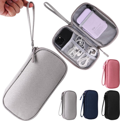 Universal Cable Organizer - Electronics Accessories Bag for Charger, Phone, Memory Cards & Travel Gadgets (Black)