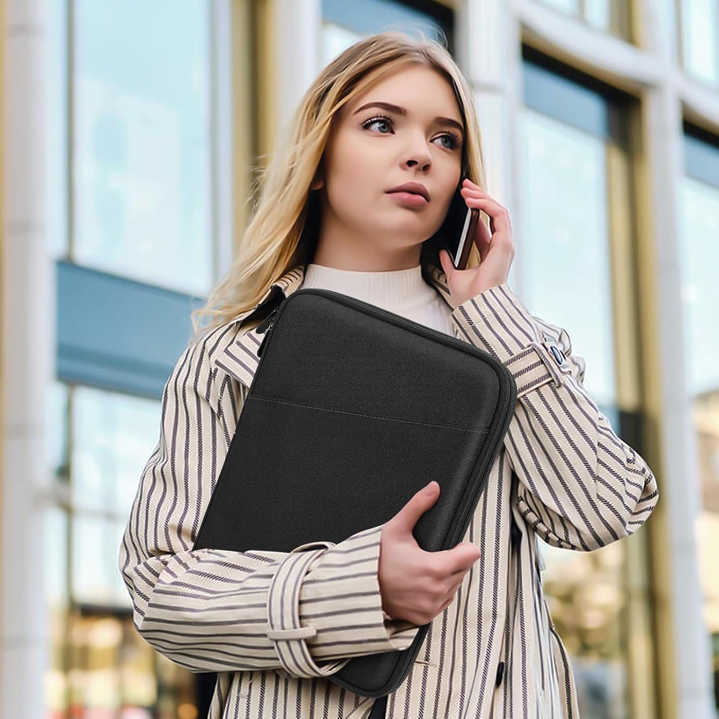 Dadanism 9-11" Tablet Sleeve Bag Carrying Case for iPad (A16) 11th Gen 11", iPad 10th Gen 10.9" Air 5/4, iPad Air M4/Pro 11", iPad 9/8/7th, Galaxy Tab A11+ Plus 11", Remarkable 2 10.3", Black