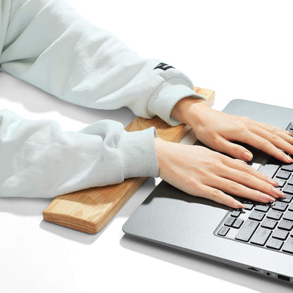 Wooden Keyboard Wrist Rest, Keyboard Wooden Palm Rest，Keyboard Wrist Rest Pad, Solid Wood Mouse Pad Wrist Guard, Ash Wood Wrist Rest, Wrist Pad for Keyboard, (Fraxinus Excelsior,11.8in)