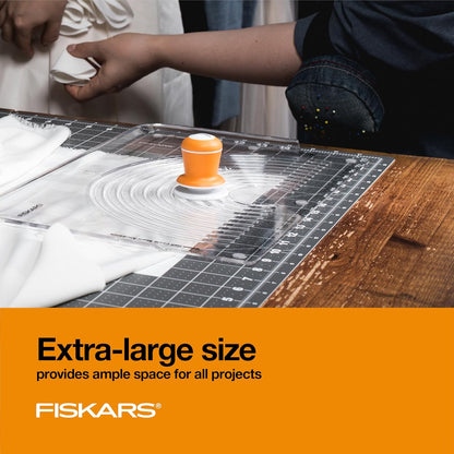 Fiskars Self Healing Cutting Mat with Grid for Sewing, Quilting, and Crafts - 18" x 24 Grid Lilac/Mountain Haze