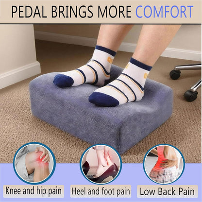 Foot Rest for Under Desk at Work,At Work Soft Ergonomic Footrest,Support Foot Pillow,Heel Chair,Leg Elevation Pillow,(Blue)