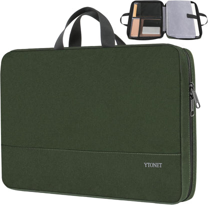 Ytonet Laptop Case, 15.6 inch TSA Laptop Sleeve Computer Bag Water Resistant Computer Case Carrying Cover Compatible for Lenovo, HP, Dell, Asus Notebook, Gifts for Men Women, Grey