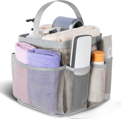 EUDELE Mesh Shower Caddy Portable for College Dorm Room Essentials, Shower Caddy Dorm with 8-Pocket Large Capacity for Beach, Swimming, Gym, Travel essentials