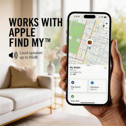 2-Pack Wallet Tracker Card for Apple Find My(iOS Only), Rechargeable Thin Finder with Wireless Charging - Protable Item Locator for Keys, Luggage, Passports and Bags