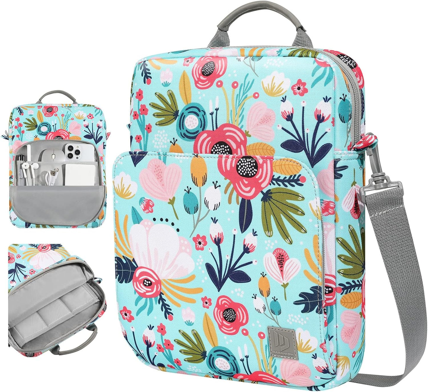 Dadanism 9-11 Inch Tablet Sleeve Bag Carrying Case with Shoulder Strap for iPad (A16) 11", iPad 10th Gen 10.9", iPad Air M4/Pro M5 11", iPad 9/8/7th 10.2", Galaxy Tab A11+ Plus 11", Cloudy Pink