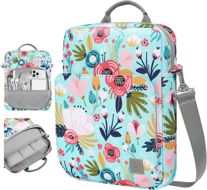 Dadanism 9-11 Inch Tablet Sleeve Bag Carrying Case with Shoulder Strap for iPad (A16) 11", iPad 10th Gen 10.9", iPad Air M4/Pro M5 11", iPad 9/8/7th 10.2", Galaxy Tab A11+ Plus 11", Cloudy Pink
