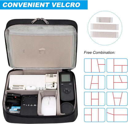 CILLA Electronics Organizer Travel, Travel Cord Organizer Case, Compact Electronics Accessories Bag for Cable, Cord, Charger, Phone