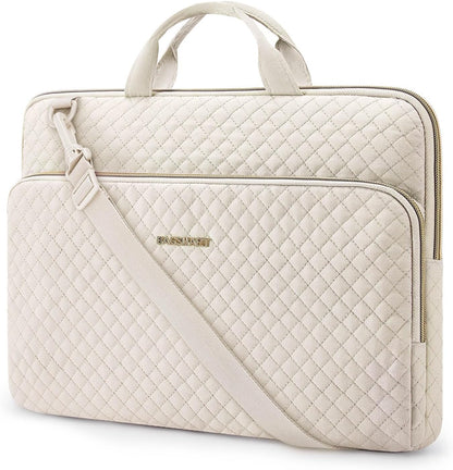 BAGSMART 15.6 Inch Laptop Case Sleeve Compatible with MacBook Pro 16 Inch,15.6 Inch HP,Dell,Acer Aspire,Asus Notebook, Lightweight Laptop Bag for Women with Shoulder Strap,Pocket,Handle, Pink