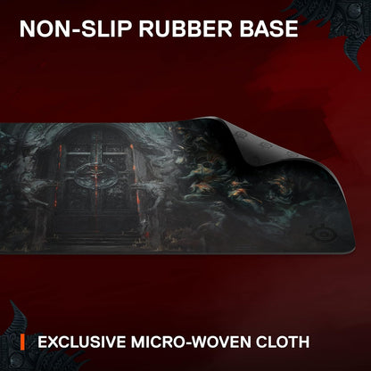 SteelSeries QcK Gaming Mouse Pad - XXL Cloth - Peak Tracking and Stability - Esports Mousepad - Never-Slip - Full Desk Coverage