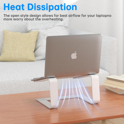 Laptop Stand for Desk Portable Computer Riser Metal Notebook Holder Printer Stand Office Desk Accessories Compatible with MacBook Air, Pro, Dell, HP, Lenovo and All 10-16" Laptops, Black