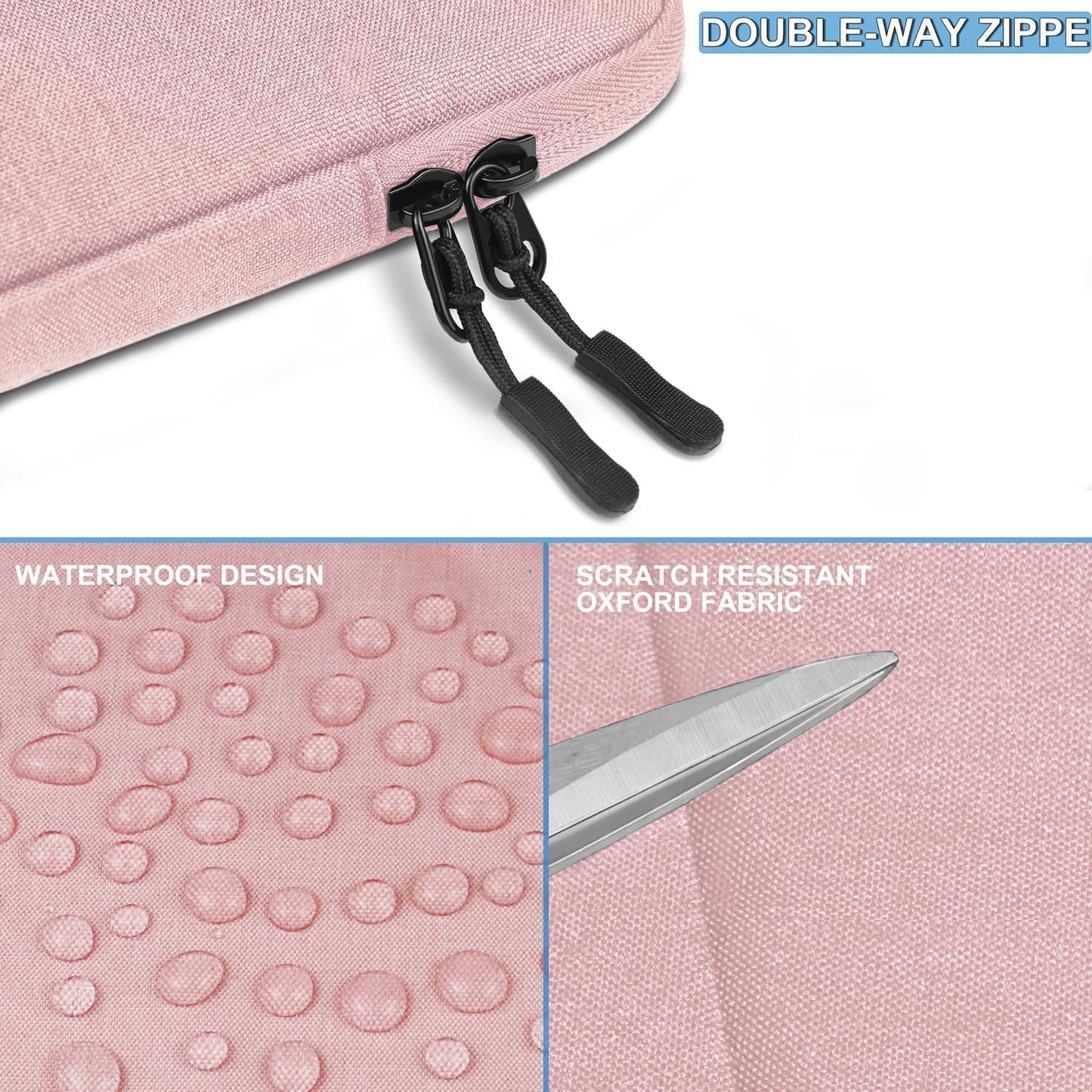 Laptop Sleeve Case 13.3 inch, Shockproof Protective Computer Cover with Accessories Pocket, Portable Laptop Bag Compatible with MacBook Air/Pro 13-13.3 inch, Compatible for MacBook Pro 14 inch, Black | Shockproof