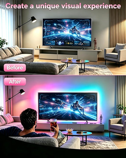 MATICOD LED Lights for TV Led Backlight, 9.84ft RGB Led Strip Lights USB TV Lights Behind 32-43in, APP Remote Control Music Sync TV Led Light for Bedroom Gaming Home Décor