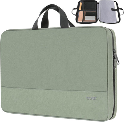 Ytonet Laptop Case, 15.6 inch TSA Laptop Sleeve Computer Bag Water Resistant Computer Case Carrying Cover Compatible for Lenovo, HP, Dell, Asus Notebook, Gifts for Men Women, Grey