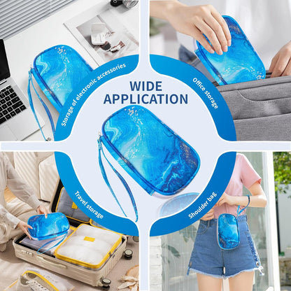 Electronics Organizer Travel Case, Cable Organizer Travel Essentials Tech Pouch,Suitable for Charger, Cable, Phone，Flash Drive,Bohemian leaves