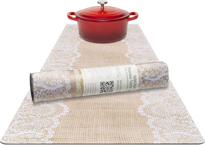 RIMONA'S Heat Resistant Table Runner - Waterproof, Trivet Runner, Heat Proof Table Protector, Trivet Table Runner, Ideal for Gifting, Mother-in-Law Gift, All-Natural Cork Table Runner