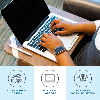 LAPGEAR Designer Lap Desk with Phone Holder and Device Ledge - Arrow Stripes - Fits up to 15.6 Inch Laptops - Style No. 45411