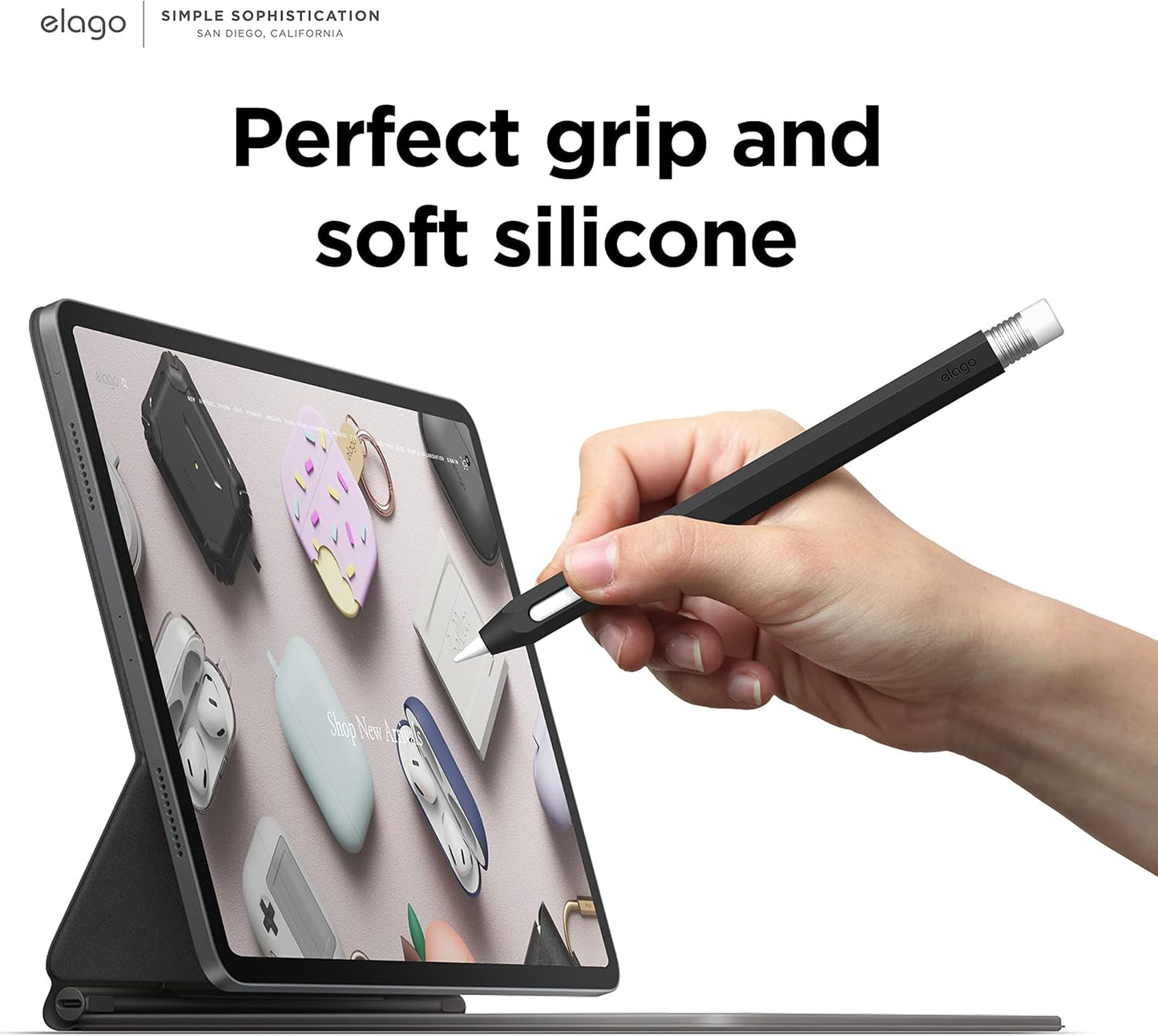elago Compatible with Apple Pencil Pro Case & Apple Pencil 2nd Generation Case, Compatible with Magnetic Charging, Double Tap, Squeeze, Haptic (Must Read Installation Instructions) [Lovely Pink]