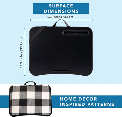 LAPGEAR Designer Lap Desk with Phone Holder and Device Ledge - Arrow Stripes - Fits up to 15.6 Inch Laptops - Style No. 45411