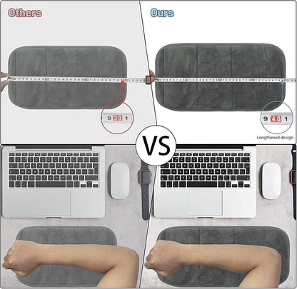 2Pcs Upgrade Computer Wrist Elbow Pad, Portable Memory Foam Arm Wrist Rest Pillow, Soft Wrist Support Mat for Keyboard Desktop Office Gaming - Alleviate Elbow Pain (Moderate Size, 7.8 x 15.7 inch)