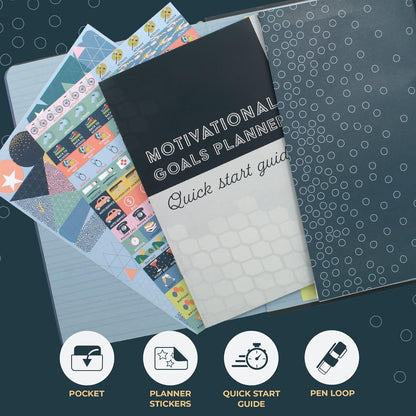 Boxclever Press Goal Planner – Luxury Undated Weekly Planner to Increase Productivity & Achieve your Goals. Weekly, Monthly, Quarterly Undated Planner with Vision Boards & Habit Trackers. 8.5 x 5.5ins