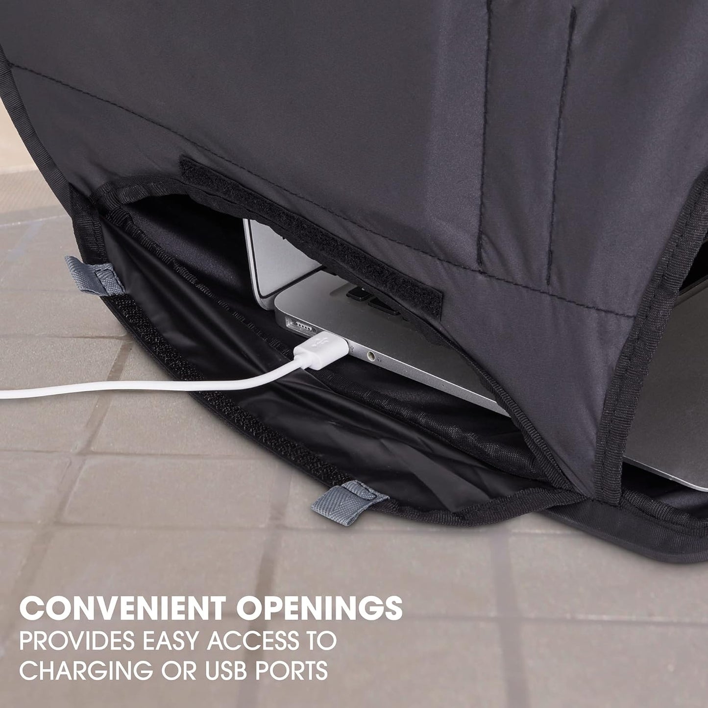 RitzGear Pop-Up Laptop Sun Shade | Portable Compact Anti-Glare Screen Hood, Tent & Carry Case for Up-to 17” Laptops or Monitor | Light Reflective Shield & Waterproof Privacy Cover for Working Outside