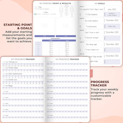 Clever Fox Fitness & Food Journal – Nutrition & Workout Planner for Women & Men – Diet & Gym Exercise Log Book with Calendars, Diet & Training Trackers - Undated, A5 Size, Hardcover (Forest Green)