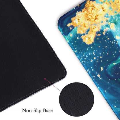 iCasso Desk Cover Mat, Office Mouse Pad, Desk Protector Mat, Extra Large Matt for Desktop,Anti-Slip XXL Big Mousepad with Stitched Edges for Computer Keyboard Retro Black - Colors A