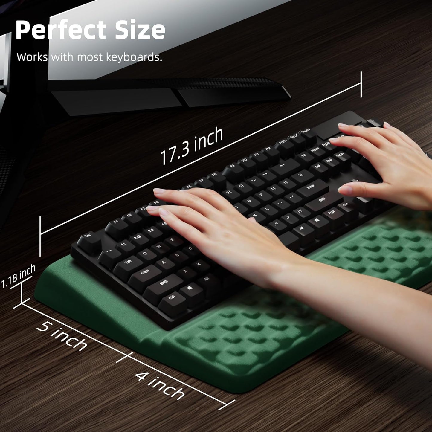Ospelelf Tilt Keyboard Stand with Wrist Rest, Comfy Ergonomic Keyboard Riser Holder for Office Home