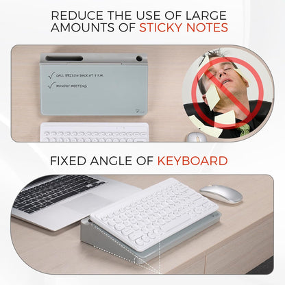 TOWON Small Compact Glass Desktop Whiteboard with Storage – 12 x 7 in Dry Erase Board for Desk, Home Office, School | Includes 5 Markers, Eraser & Holder | Space-Saving Organizer, Aesthetic Rose Gold