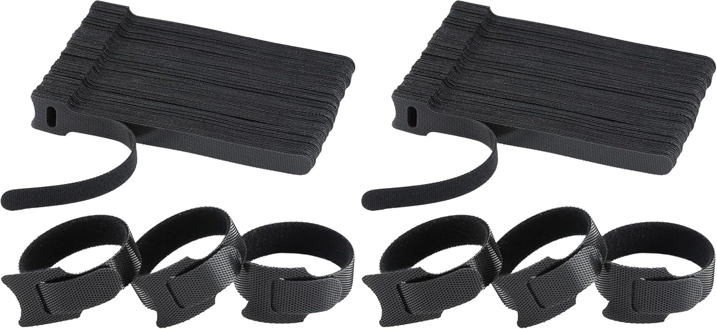 MVYC 120PCS 6 Inch Reusable Cable Ties Wire Ties Cord Organizer Cable Organizer Adjustable Management Black