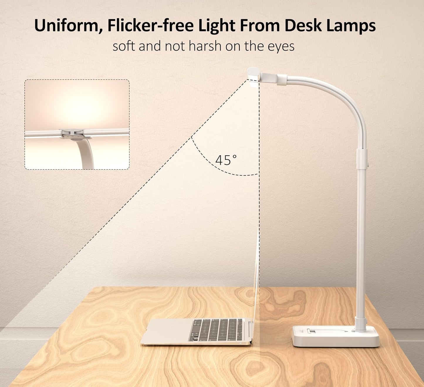 Double Head LED Desk Lamp, Architect Desk Lamps for Home Office, 24W Brightest Workbench Office Lighting-5 Color Modes and 5 Dimmable Eye Protection Modern Desk Lamp (Black-Desktop, Big)